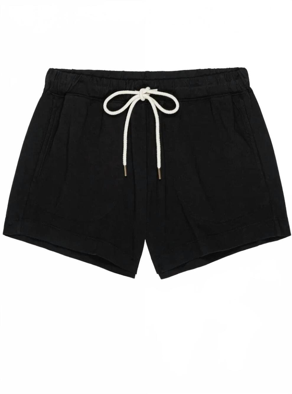 NEW THE GREAT. women's the flutter short in almost black